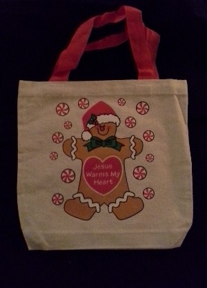 Canvas Gift Bag: Gingerbread Man